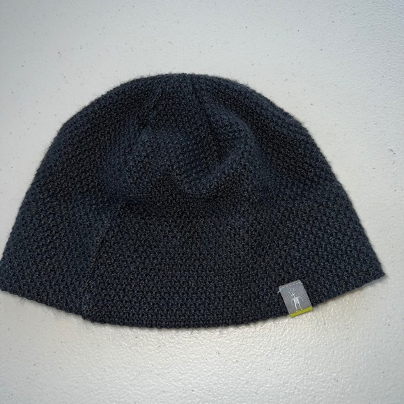 Smartwool Black Textured Beanie Hat Wool Acrylic‎ Blend - Picture 1 of 5